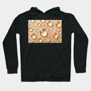 Golden Water Droplets -Macro Hoodie